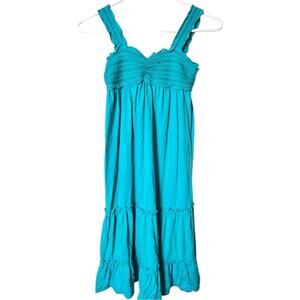 Gap KidsTurquoise Blue Summer Dress With Elastic Stretchy Strap Sz M (8)